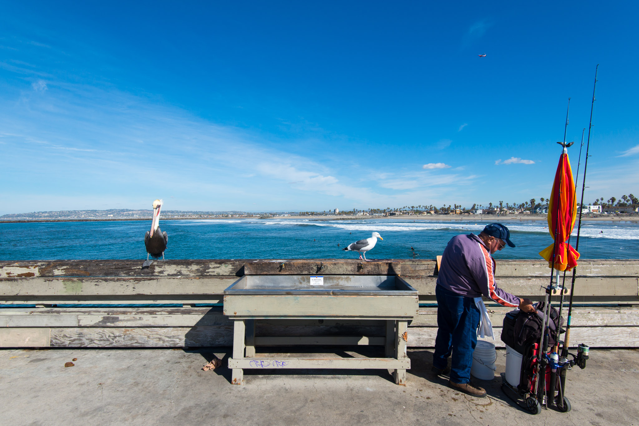 On the pier