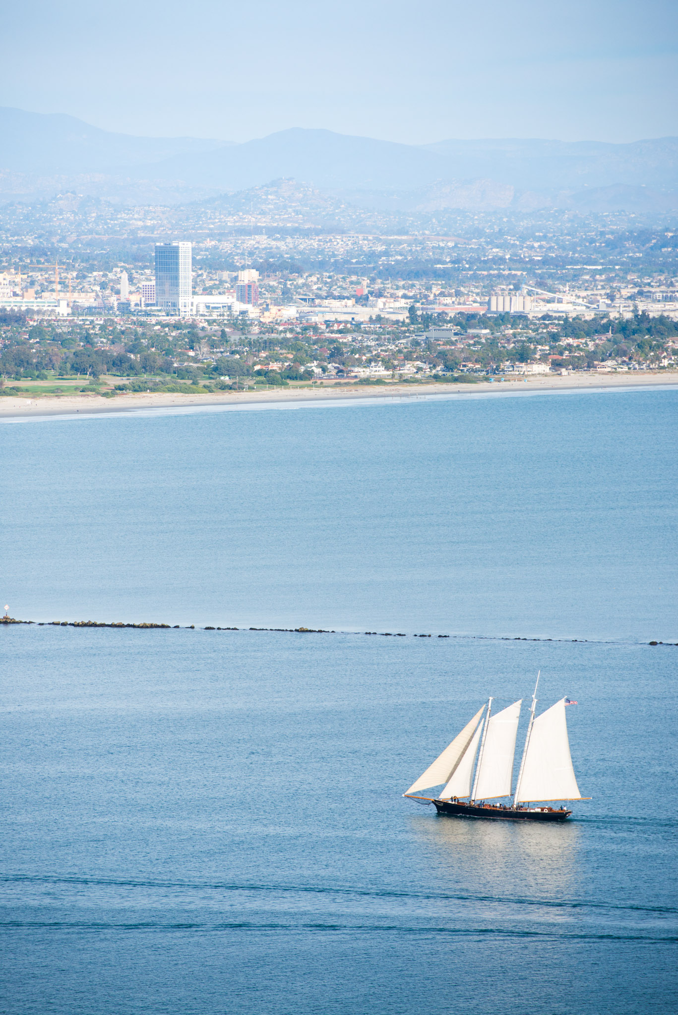 The view of San Diego Bay from Cabrillo National Monument